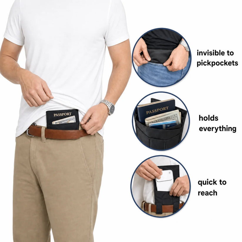 Hidden 3-in-1 Travel Pocket