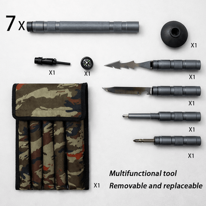 Tactical Trekking Staff — Detachable Survival System