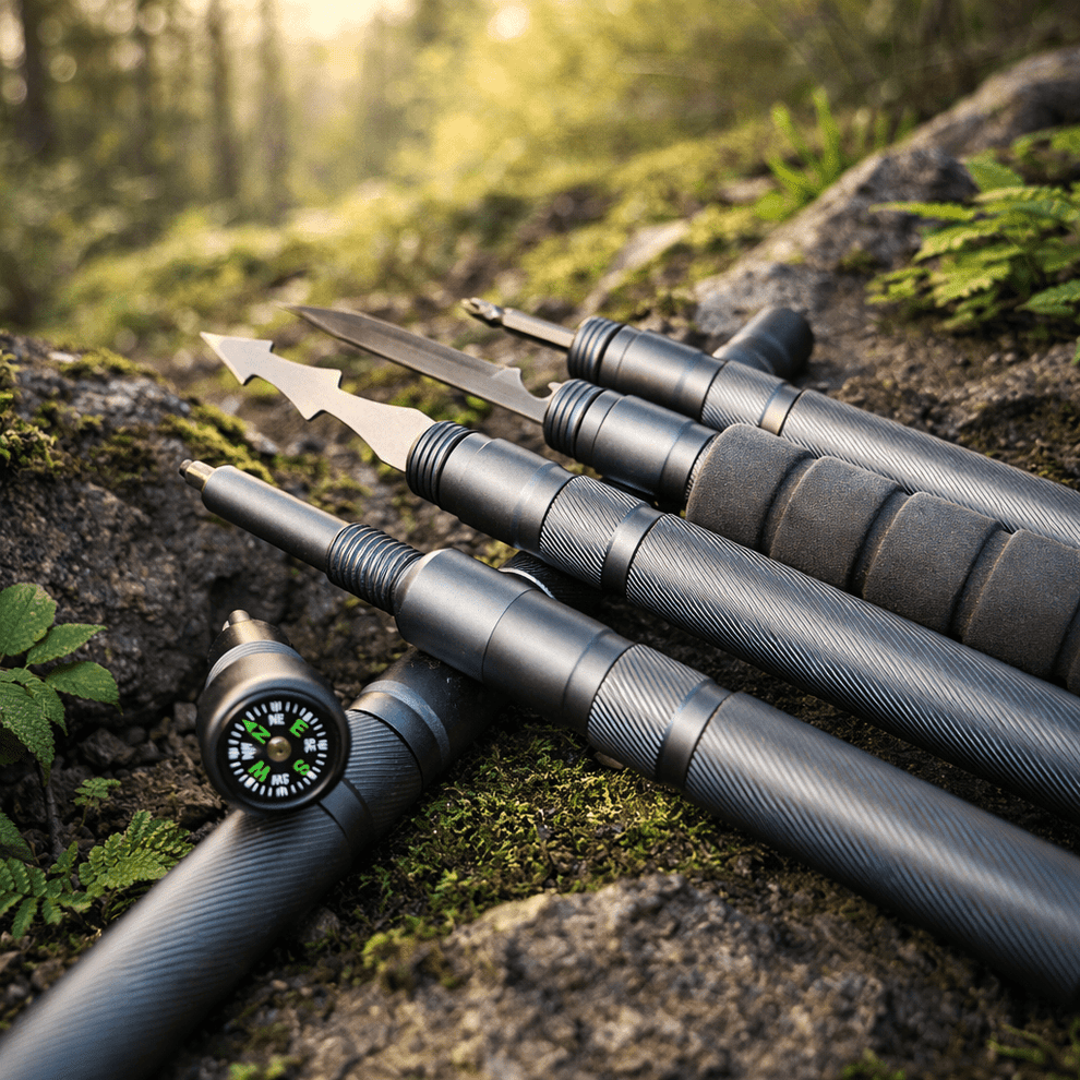 Tactical Trekking Staff — Detachable Survival System