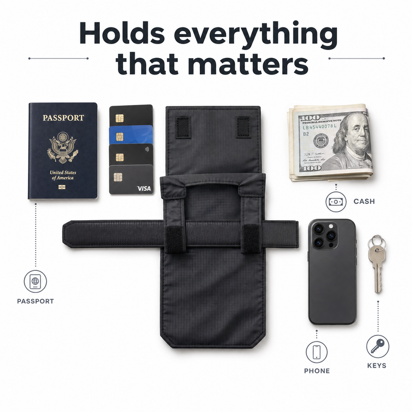 Hidden 3-in-1 Travel Pocket