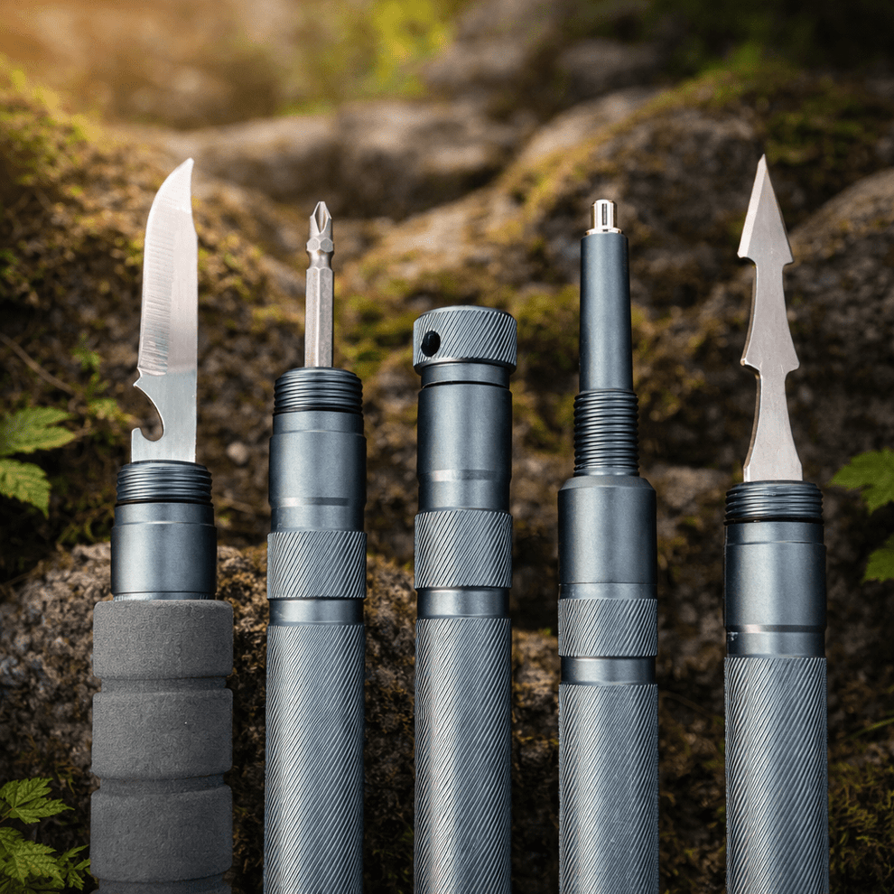 Tactical Trekking Staff — Detachable Survival System